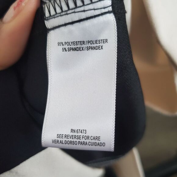 Gabby Skye Women's Sheath Dress Size 12 Black Cream Pink Cut-Out Bodycon NEW - Picture 6 of 7